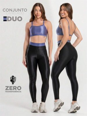 Alternative view of Conjunto Canelado Duo Calça + Top